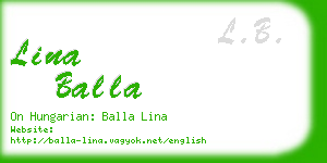 lina balla business card